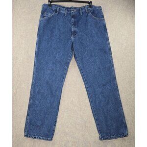 Wrangler Men Regular Fit Premium Denim Jeans Medium Wash Size 44X32 Straight Leg